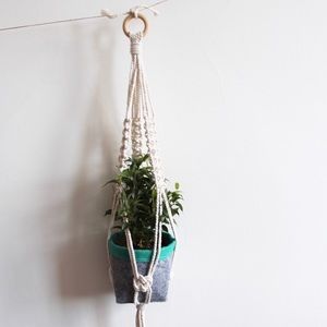 Plant Hanger, Cotton Macrame